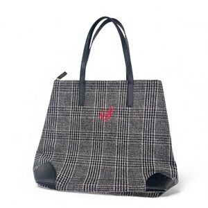 MarK Graham Black and Gray Monogram “S” Tartan Tote Bag
